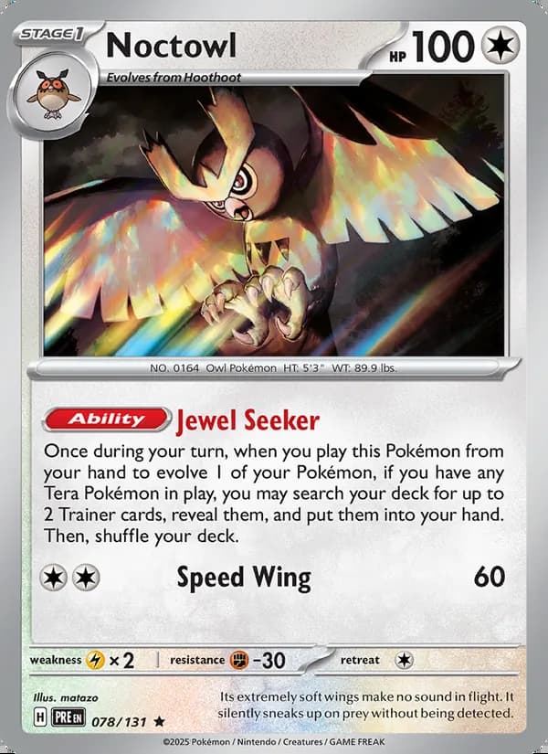 Noctowl — Prismatic Evolutions #078