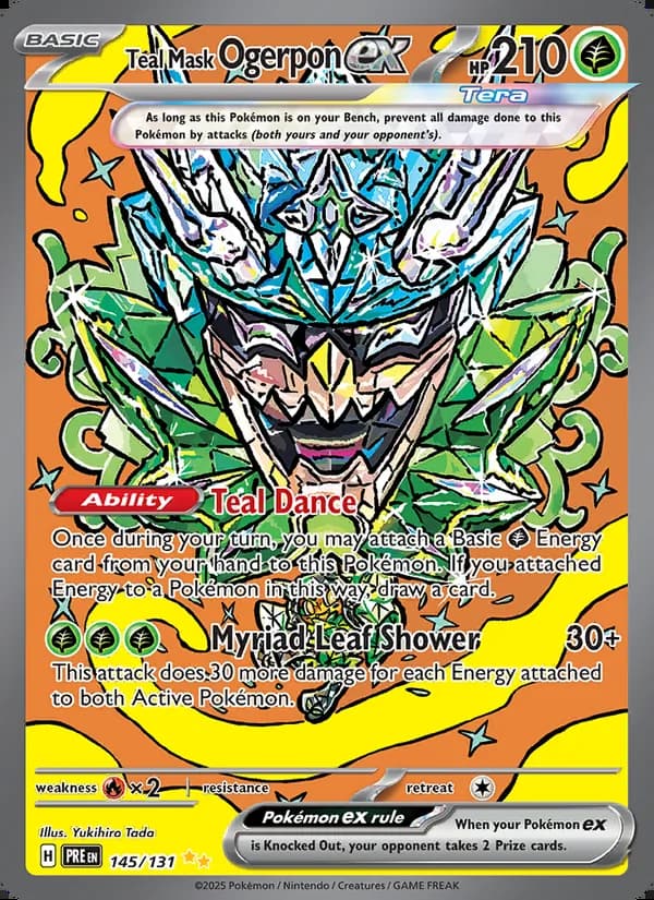 Ogerpon Máscara Turquesa ex — Evoluciones Prismáticas #145