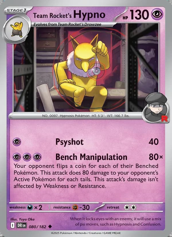 Team Rocket's Hypno — Destined Rivals #080