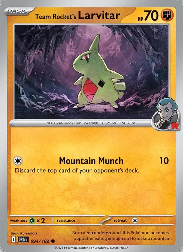 Larvitar del Team Rocket — Rivales Predestinados #094
