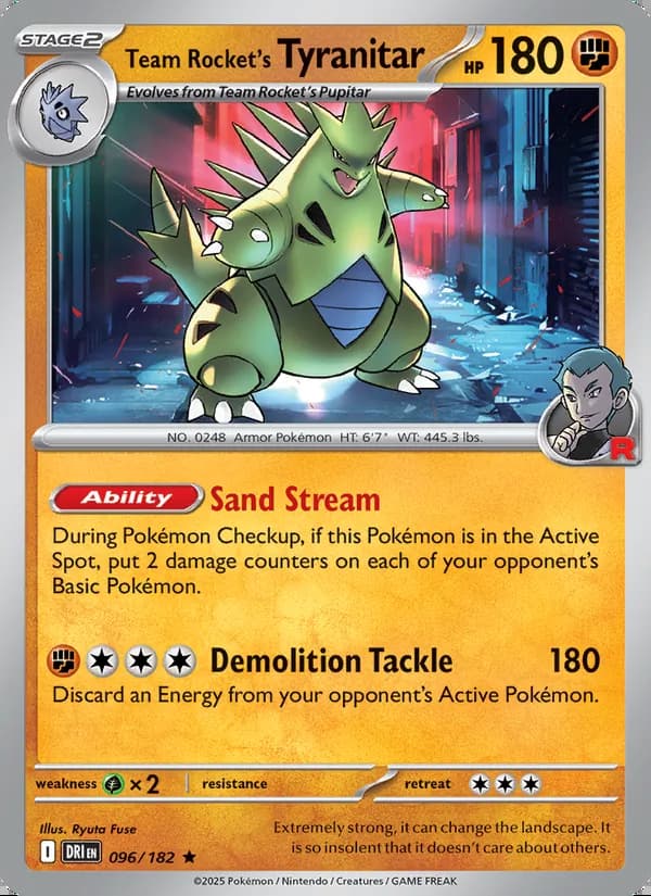 Tyranitar del Team Rocket — Rivales Predestinados #096