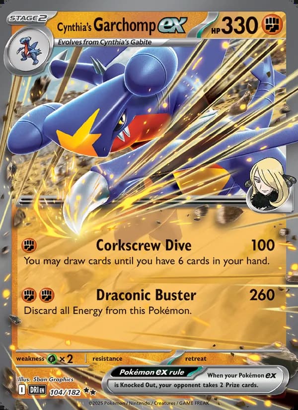 Cynthia's Garchomp ex — Destined Rivals #104