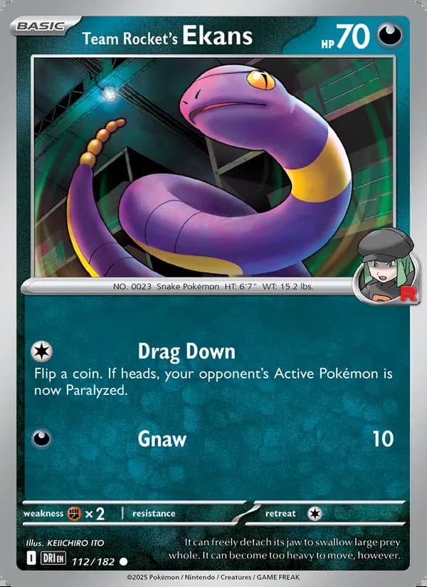 Team Rocket's Ekans — Destined Rivals #112