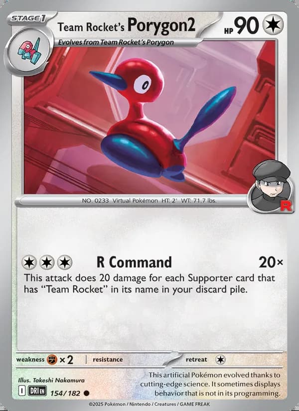 Team Rocket's Porygon2 — Destined Rivals #154