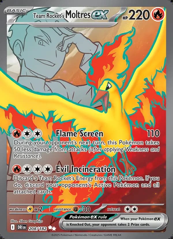 Moltres ex del Team Rocket — Rivales Predestinados #208