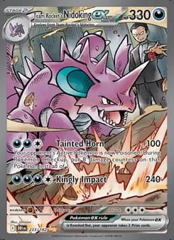 Nidoking ex del Team Rocket — Rivales Predestinados #233