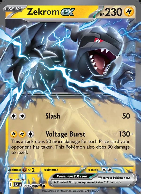 Zekrom ex — Fulgor Negro #034