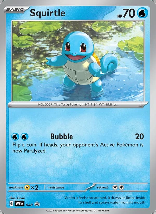Squirtle — SVP Black Star Promos #048