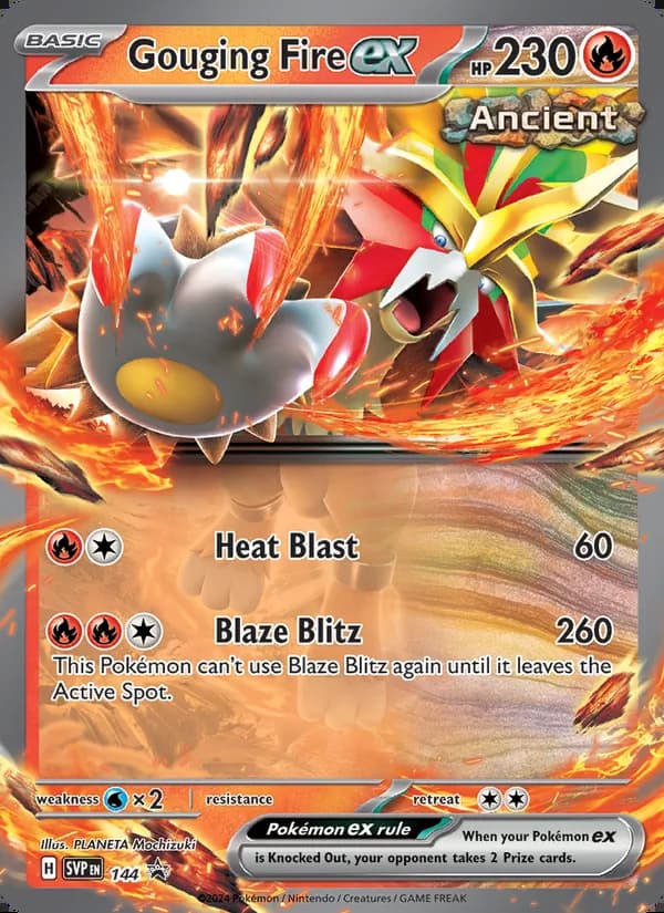 Gouging Fire ex — SVP Black Star Promos #144