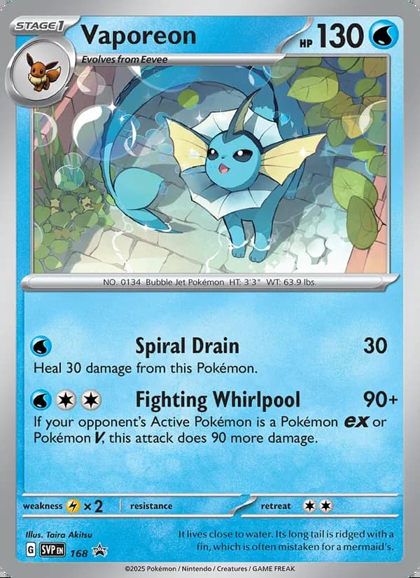 Vaporeon — SVP Black Star Promos #168