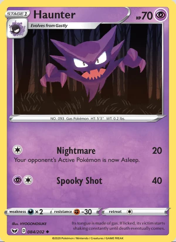 Haunter — Espada y Escudo #84