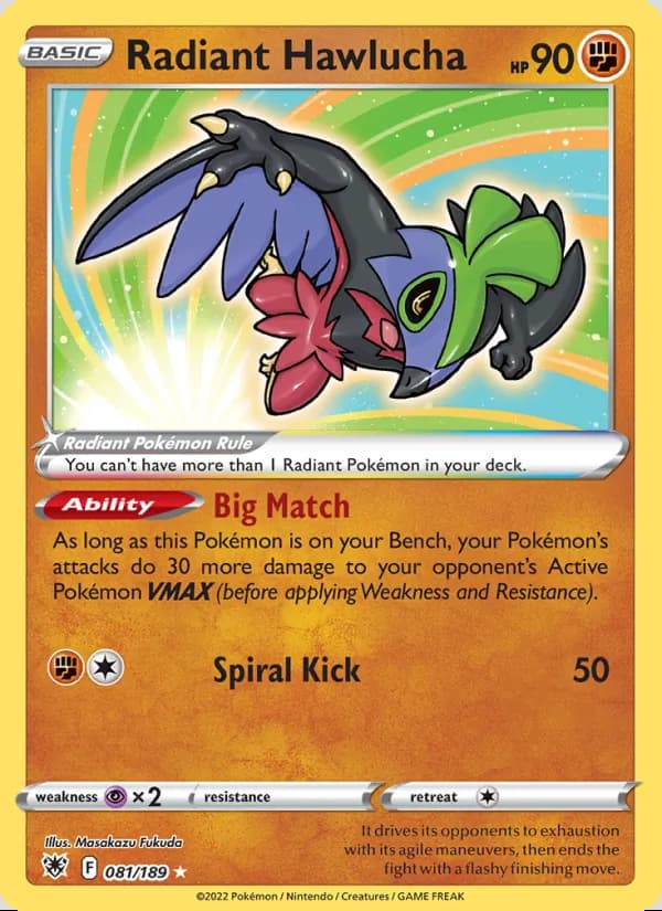 Hawlucha Radiante — Resplandor Astral #081