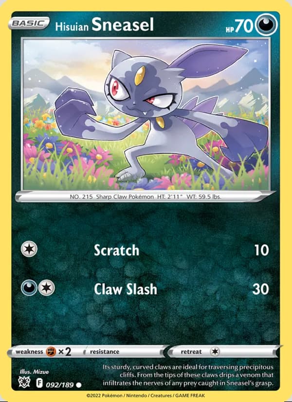 Sneasel de Hisui — Resplandor Astral #092