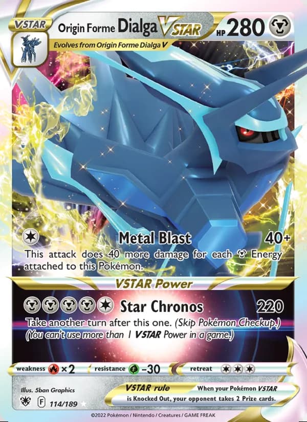Origin Forme Dialga VSTAR — Astral Radiance #114