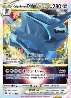 Origin Forme Dialga VSTAR — Astral Radiance #114