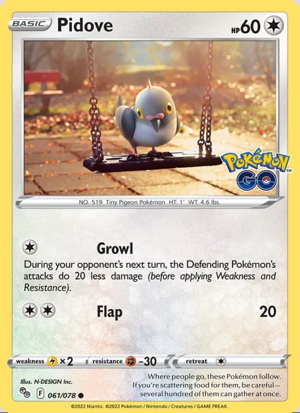 Pidove — Pokémon GO #061