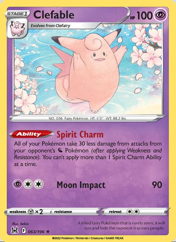 Clefable — Lost Origin #063