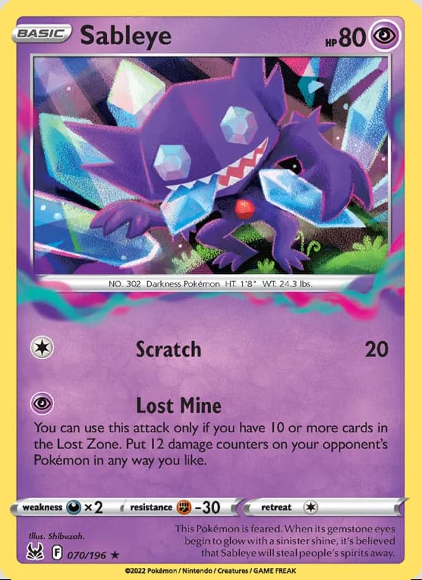 Sableye — Lost Origin #070