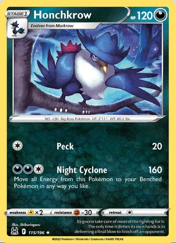 Honchkrow — Origen Perdido #115