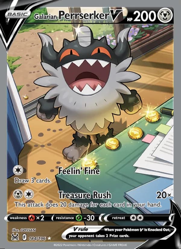 Galarian Perrserker V — Lost Origin #184