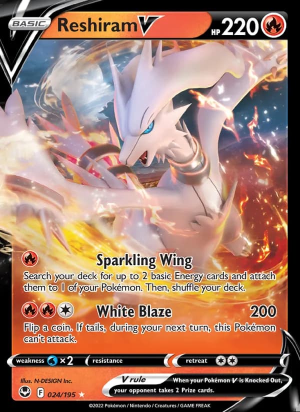 Reshiram V — Tempestad Plateada #024