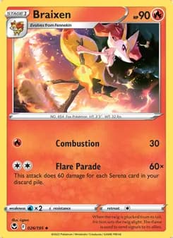 Braixen — Silver Tempest #026