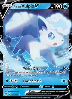 Alolan Vulpix V — Silver Tempest #033