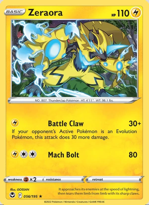 Zeraora — Silver Tempest #056