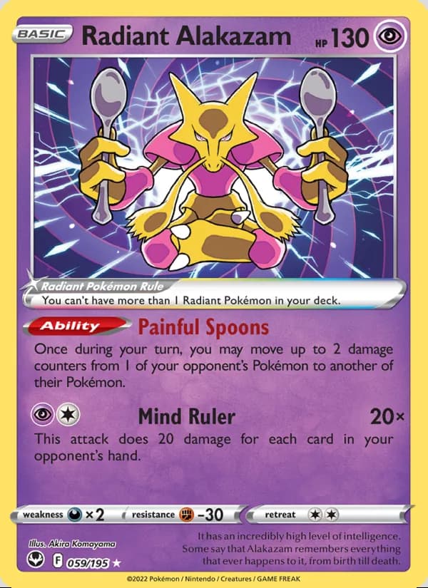 Radiant Alakazam — Silver Tempest #059
