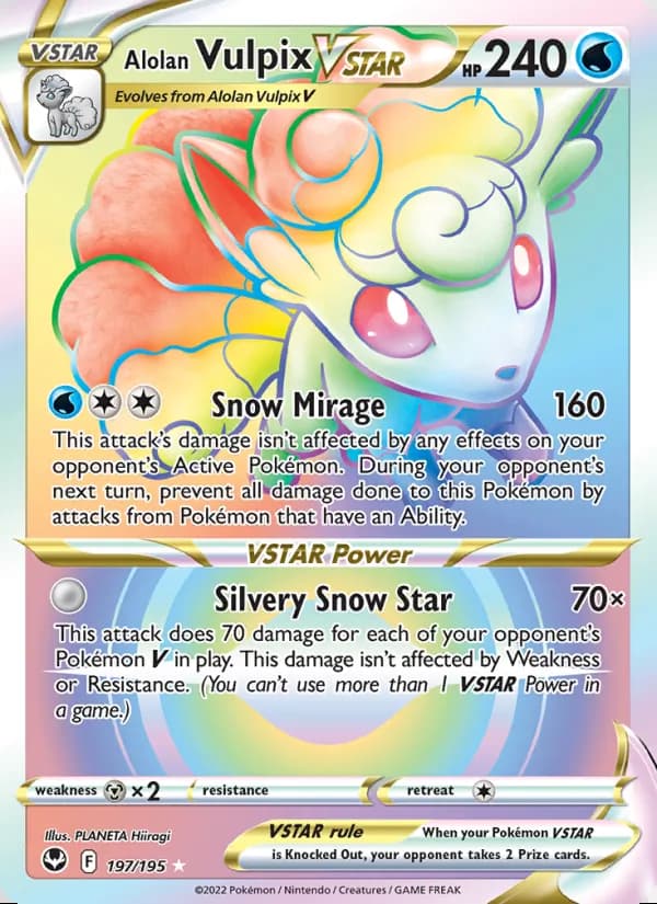 Alolan Vulpix VSTAR — Silver Tempest #197