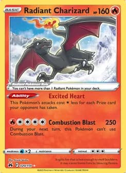 Radiant Charizard — Crown Zenith #020