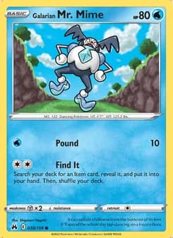 Galarian Mr. Mime — Crown Zenith #030
