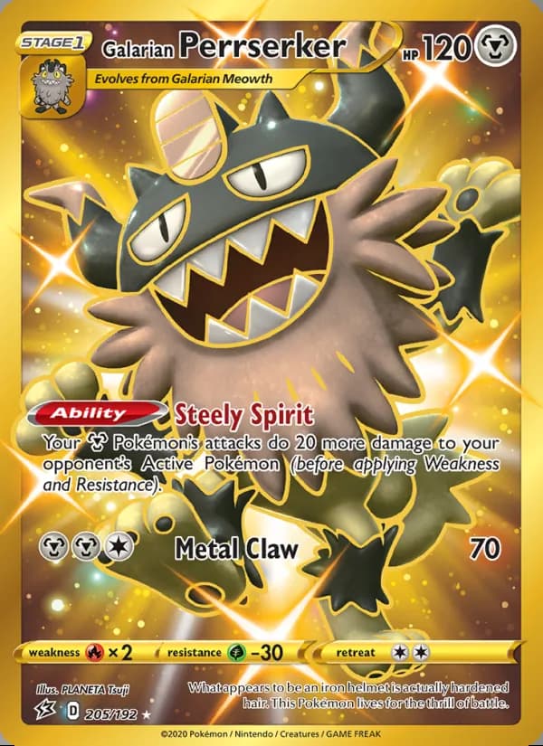 Galarian Perrserker — Rebel Clash #205