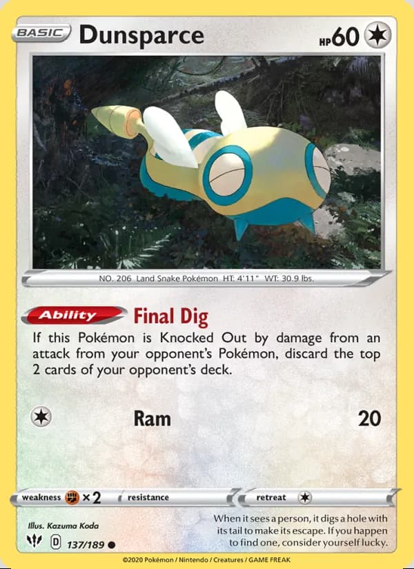 Dunsparce — Darkness Ablaze #137