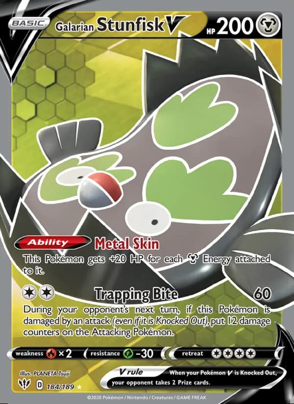 Galarian Stunfisk V — Darkness Ablaze #184