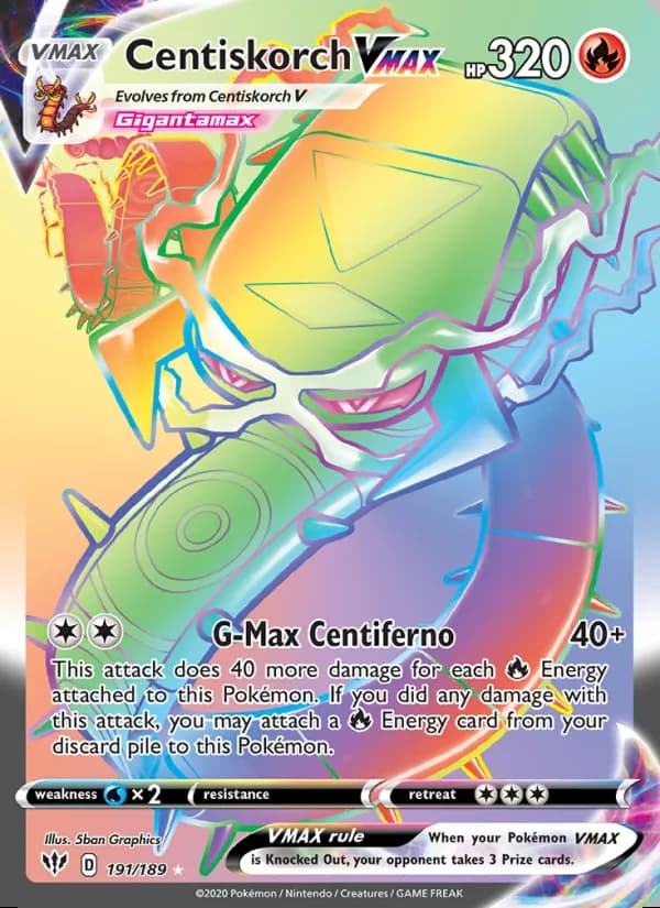 Centiskorch VMAX — Darkness Ablaze #191