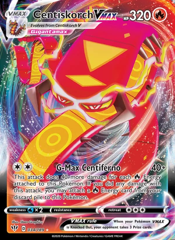 Centiskorch VMAX — Oscuridad Incandescente #34
