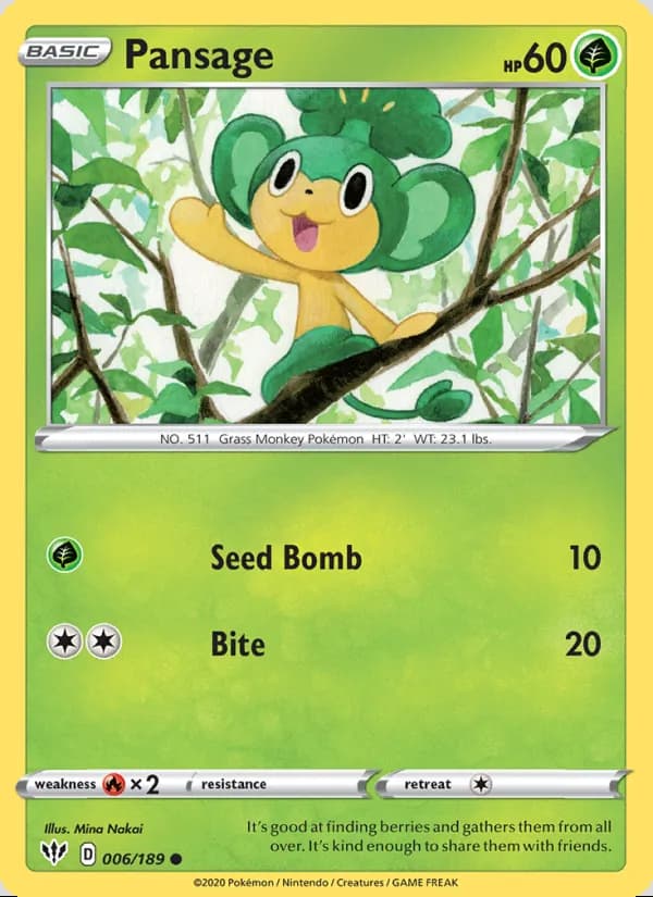 Pansage — Darkness Ablaze #6
