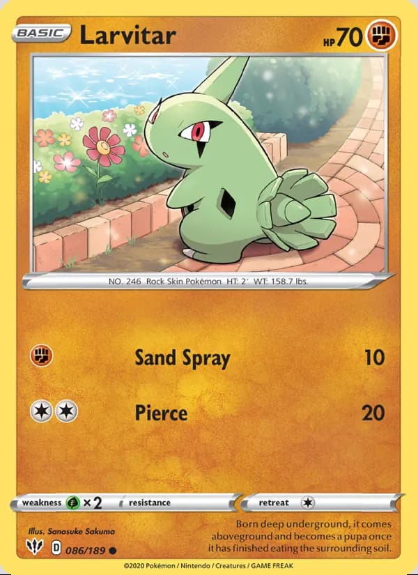 Larvitar — Darkness Ablaze #86