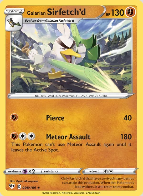Galarian Sirfetch'd — Darkness Ablaze #98