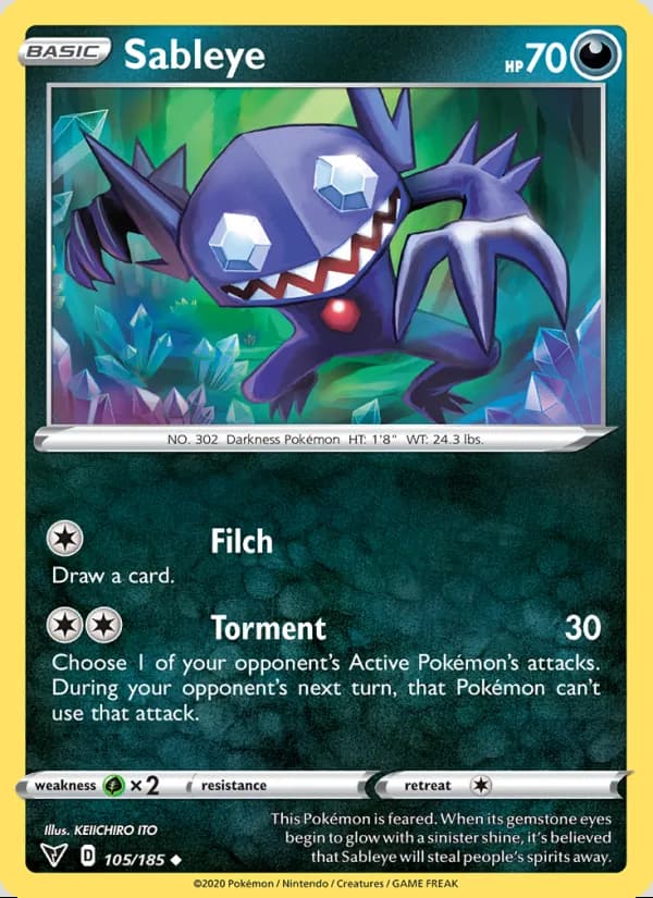 Sableye — Voltaje Vívido #105