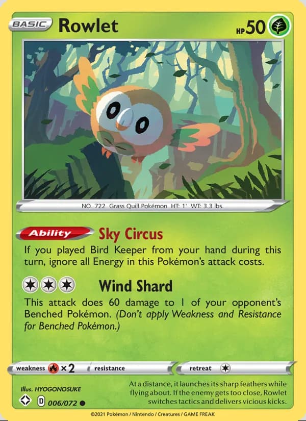 Rowlet — Shining Fates #6