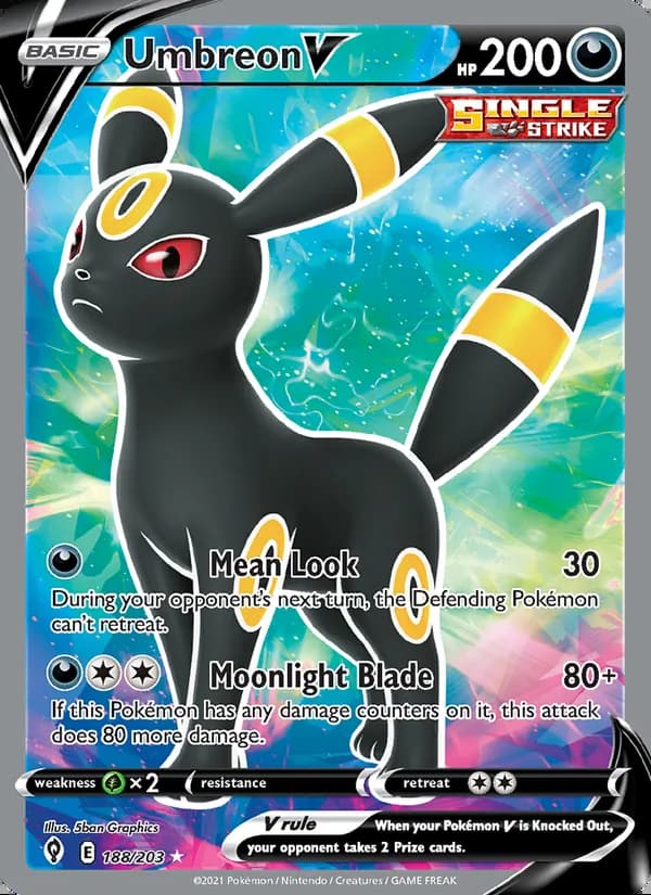 Umbreon V — Evolving Skies #188