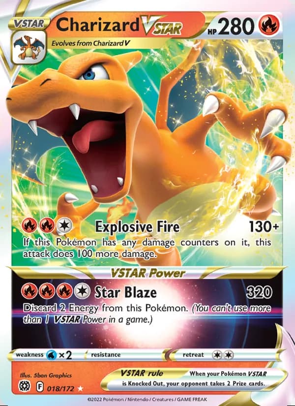 Charizard VSTAR — Brilliant Stars #018
