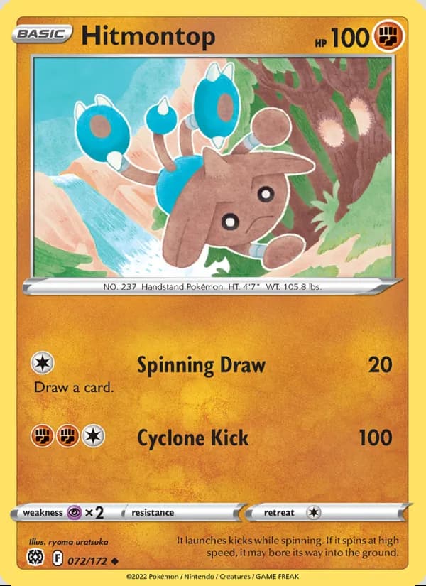 Hitmontop — Astros Brillantes #072