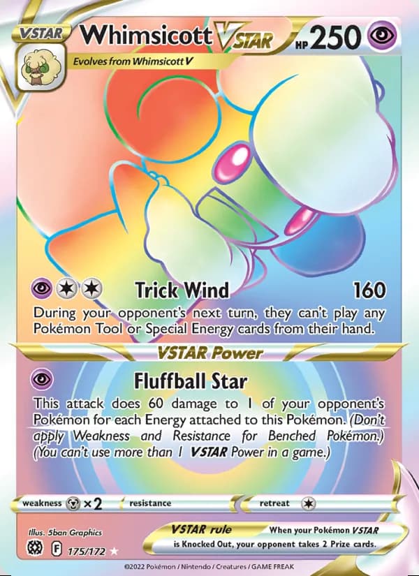 Whimsicott VSTAR — Brilliant Stars #175
