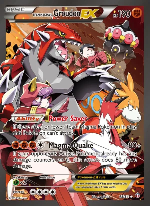 Team Magma's Groudon EX — Double Crisis #15