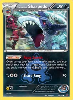 Team Aqua's Sharpedo — Double Crisis #21