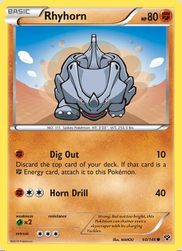 Rhyhorn — XY #60