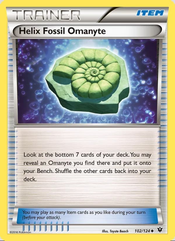 Helix Fossil Omanyte — Fates Collide #102